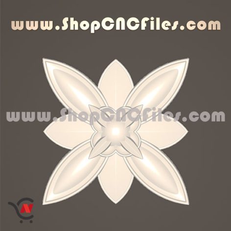 rosette 3d model stl format for cnc