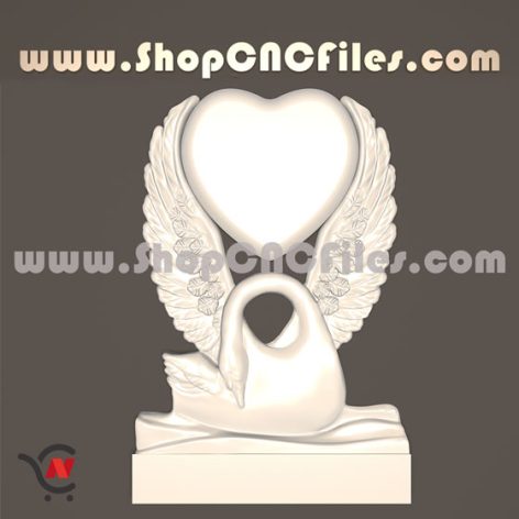 memorial 3d model swan tombstone 3d model stl cnc machine